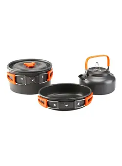 لوازم پخت  و پز ظروف آشپزی 3-Piece Ultra-Light Portable Outdoor Cookware Set 