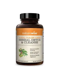 مکمل‌های تقویتی و تنظیمی مدیریت وزن NatureWise Herbal Detox Cleanse Laxative Supplements Natural Colon Cleanser Herb and Fiber