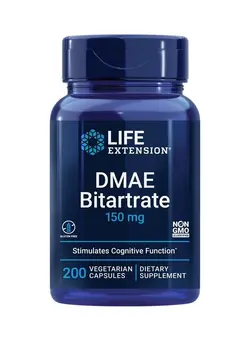 ویتامین و ساپلیمنت دمنوش و مکمل‌های گیاهی Dmae Bitartrate Dimethylaminoethanol Supplement For Brain Health Focus And Memory Support Essential Neurotransmitter Choline Production Nongmo Glutenfree Vegetarian 200 Capsules
