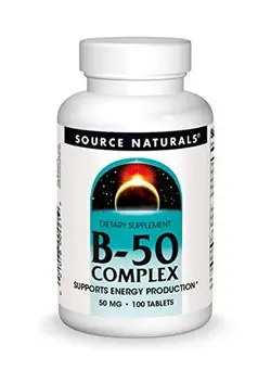 ویتامین و ساپلیمنت دمنوش و مکمل‌های گیاهی B50 Complex 50 Mg Bvitamins For Energy Production Support 100 Tablets