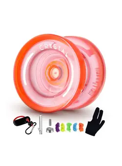 گجت، فیجت و سرگرمی اسپینر Responsive Yoyo K2 Crystal, Professional Dual Function Yoyo with Replacement Unresponsive Yoyo Bearing Removal 5 Yoyo Strings Holder Removal Bearing Tool for Advanced Yoyo Players Kids Beginners 