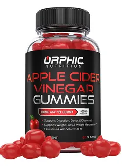 مکمل‌های تقویتی و تنظیمی مدیریت وزن Apple Cider Vinegar Gummies 1000mg  for Weight Loss, Energy Boost & Gut Health Supports Digestion, Detox & Cleansing - Natural Gummies with B12, Beetroot & Pomegranate