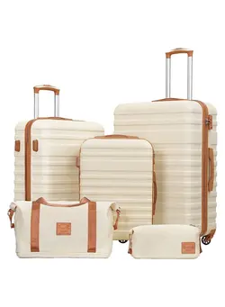 چمدان و ساک مسافرتی ست چمدان 5-Piece Travel Bags with TSA Approved Lock, Lightweight Hard Shell Luggage Suitcase Set 