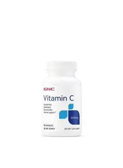 ویتامین و ساپلیمنت مکمل‌های گوارشی Vitamin C Capsules 500mg, 90 Capsules, Provides Immune Support