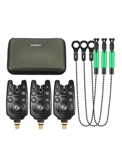 ماهیگیری بازر ماهیگیری 6-Piece Digital Fishing Bite Alarm With Chain Alert Swinger Set 