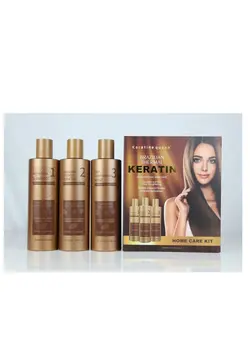مراقبت پوست سر صاف‌کننده مو Keratine Queen Brazilian Thermal Keratin Set 300ML 3pcs/Set 