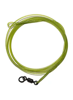 بهترین قیمت خرید ماهیگیری نخ ماهیگیری Fluorocarbon Core Fishing Leader Line  With Swivel Quick Ring 1meter