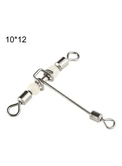ماهیگیری تجهیزات ماهیگیری 10Pcs 3 Way Luminous T-Shape Cross-line Rolling Fishing Connector Swivel Hooks 20 x 10 x 20cm 