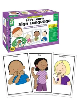یادگیری و آموزشی سایر Let’S Learn Sign Language Flash Cards Asl Flash Cards For Beginners Alphabet Letters Visual Communication Sight Words Everyday Phrases Ages 3+ (160 Pc) 