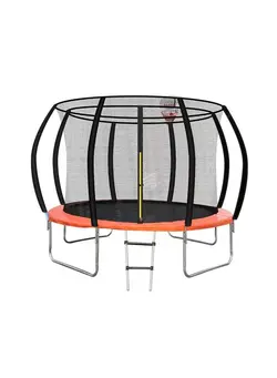 بازی‌های فضای باز و تجهیزات پارک ترامپولین 10FT Big Round Kids Sport Play Trampoline with Basketball Hoop 