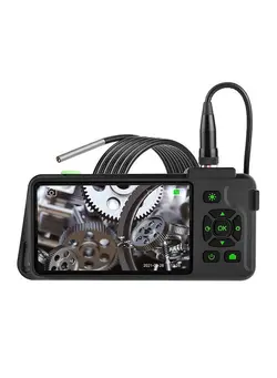 دوربین فیلم‌برداری و عکاسی تلسکوپ و میکروسکوپ Industrial Endoscope with 4.5-inch IPS Color Display 1080P Photos Videos Snake Camera with 6 LED Lights Borescope IP67 Waterproof 2 Million Pixels Inspection Camera with TF Card Slot for Maintenance 