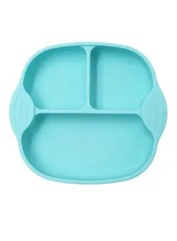 ظروف و لوازم سرو غذا ست ظروف غذاخوری Silicone Plates For Toddlers Divided Blue 18x5x16.5cm 