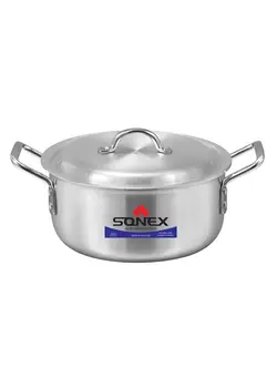 ظروف و لوازم پخت غذا قابلمه Sonex Metal Finish Baby Classic Cooking Pot No 3 Size 24 Cm With Heavy Durable Lid And Handles Original Made In Pakistan 