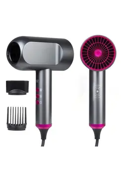لوازم و مواد فرم‌دهی مو سشوار Touch Sensor Hair Blow Dryer Dorisilk Smart Negative Ionic Digital Screen Professional Mini Hair Dryer Blow Drying Powerful Lightweight Fast Drying High Speed Styling 5 Speed/Heat Small Blowdryer 