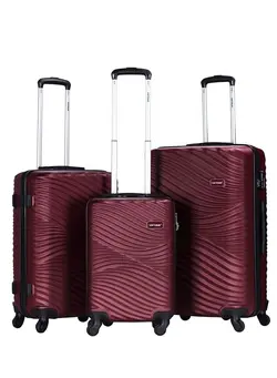 چمدان و ساک مسافرتی ست چمدان ABS Hardside 3 Piece Trolley Luggage Set Spinner Wheels with Number Lock 