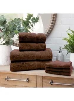 حوله ست حوله Home Essentials (Brown) Luxury Bath Sheet (90 x 180 Cm -Set of 1) 100% Cotton, Highly Absorbent and Quick dry with Horizontal Striped Dobby -550 Gsm 