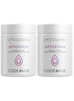 ویتامین و ساپلیمنت مکمل‌های گوارشی Liposomal Apigenin Supplement 3Month Supply Daily Flavonoid Chamomile Extract Liposomal Phospholipid Complex Nongmo Sunflower Oil Phosphatidylcholine Vegan Blend Glutenfree 2 Pack