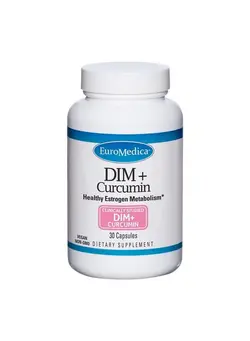 ویتامین و ساپلیمنت دمنوش و مکمل‌های گیاهی Dim + Curcumin 30 Capsules Healthy Estrogen Metabolism Clinically Studied Br Dim Curcumin & French Grape Seed Vx1 Non Gmo Vegan 30 Servings