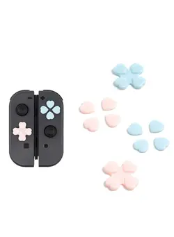 لوازم جانبی سایر 4PCS Thumb Grips Joystick Grip Button Caps,  Heart Button Caps Joystick Cover Compatible with Nintendo Switch/OLED- Pink & Blue 
