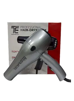 لوازم و مواد فرم‌دهی مو سشوار Tecno Elettra Tornado 6000 Super Turbo Professional Hair Dryer Silver 2500W 