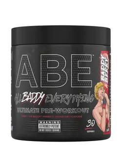 مکمل‌های ورزشی قبل از تمرین ABE Pre Workout - All Black Everything Pre Workout Powder, Energy & Physical Performance with Citrulline, Creatine, Beta Alanine 315g - 30 Servings Baddy Berry