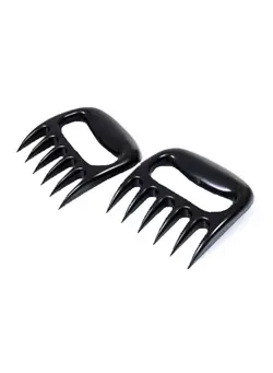قاشق و چنگال چنگال و ست چنگال 2-Piece Plastic Meat Forks Black 