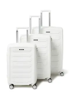 چمدان و ساک مسافرتی ست چمدان 3 Piece Hardside Luggage Travel Trolley Bag Set White 