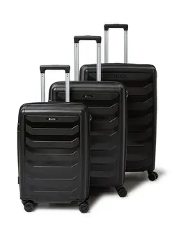 چمدان و ساک مسافرتی ست چمدان 3 Piece Hardside Luggage Travel Trolley Bag Set Black 