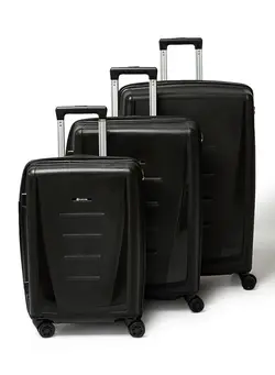 چمدان و ساک مسافرتی ست چمدان 3 Piece Hardside Luggage Travel Trolley Bag Set Black 