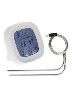 ظروف و تجهیزات آشپزخانه اکسسوری و تجهیزات آماده سازی Digital Touch Screen Cooking Thermometer White 