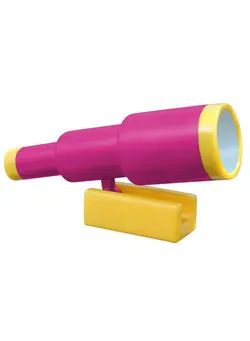 یادگیری و آموزشی خورشیدی Playground Accessories Pirate Ship Telescope For Kids Plastic Attachment For Treehouse Outdoor Playhouse Playset Backyard Swing Set (Pink) 