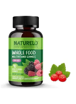 ویتامین و ساپلیمنت مکمل‌های گوارشی Whole Food Multivitamin Gummies - For Kids Formulated to Support Immunity, Health Growth and Development - 90 Berry Flavoured Gummies - Dietary Supplement