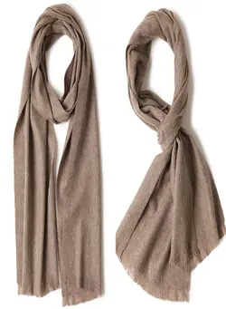 لباس بافت و شال گردن Warm Solid Short Beard Wool Scarf 