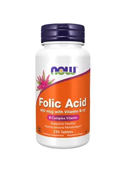 ویتامین و ساپلیمنت مکمل‌های گوارشی Folic Acid 800mcg with Vitamin B-12 – 250 Tablets