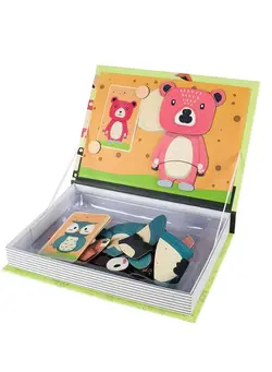 پازل سایر Magnetic Animals Puzzle Book Board Game for Kids 