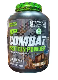 مکمل‌های ورزشی پروتئین Combat Protein Powder Chocolate Milk 52 Servings 4.1 lbs