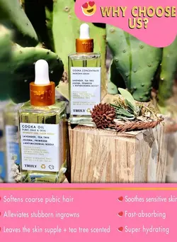 ابرو و چشم سایر Beauty Cooka Routine - Ingrown Hair Treatment + Pubic Hair and Skin Softening Oil - Bikini Area After Shave Care 
