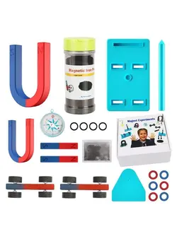 یادگیری و آموزشی سایر Science Magnets Experiment Kit For Kids Physics Kit For Students Stem Experiment Tools Including Horseshoe Magnets Iron Filings 