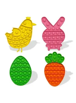 گجت، فیجت و سرگرمی اسپینر 4 Pack Easter Fidget Sensory Pop Toys For Kids Boys Girls Toddlers Easter Basket Stuffers Stress Relief Gifts Party Favors 
