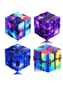 گجت، فیجت و سرگرمی اسپینر Infinity Cubes Fidget Toys, Galaxy Fidget Cubes Stress And Anxiety Relief Toys, Toy Relaxing Handheld For Adults For Add/Adhd/Ocd (Starry Sky)