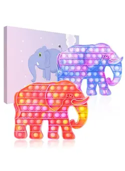 گجت، فیجت و سرگرمی اسپینر Fidget Pop Toys Elephant: 2Pack Big Size Elephant Push Bubbles Sensory Antianxiety Toys, Special Needs Squeeze Fidget Sensory Elephant Toys For Kids And Adults