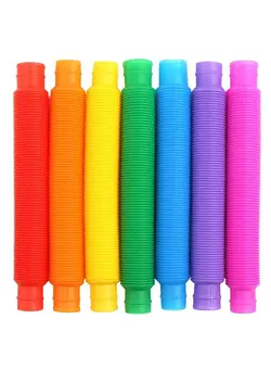 گجت، فیجت و سرگرمی اسپینر 7 Pieces Jumbo Pop Toobs Fidget Toys,Pop Tubes Sensory Toys For Kids Adults Diy Decompression Adhd Autism 