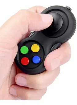 گجت، فیجت و سرگرمی اسپینر ™ Fidget Pad 8 Fun Features, Handheld Fidget Retro Controller Game Pad, Focus Toy, Anxiety Stress Relief Sensory For Children, Adults, Add, Adhd & Skin Picker + Lanyard (Colorful) 