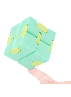 گجت، فیجت و سرگرمی اسپینر Infinity Cube Fidget Toy Stress Relieving Fidgeting Game For Kids And Adults,Cute Mini Unique Gadget For Anxiety Relief And Kill Time (Macaron Green) 
