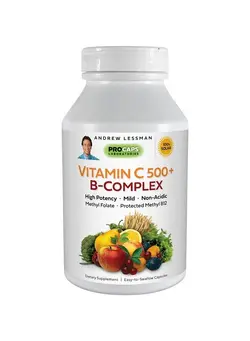 ویتامین و ساپلیمنت مکمل‌های گوارشی Vitamin C 500 Plus B-Complex 360 Capsules – Non-Acidic Vitamin C Plus Citrus Bioflavonoids for Immune System and Anti-Oxidant Support. Easy-to-Swallow Capsules. No Additives