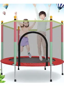بازی‌های فضای باز و تجهیزات پارک ترامپولین SHOWAY Indoor Trampoline, Kids Adult Bouncer, Baby Jumper, Children Bouncers With Guardrail Fitness, Thick Spring, Anti-Skid Shock Absorption 