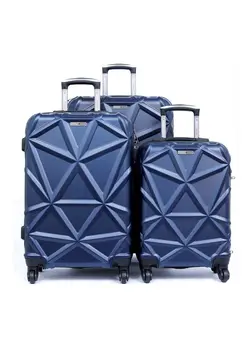 Matrix ABS Hardside Spinner Luggage Trolley Set 20/24/28 Inch Navy 