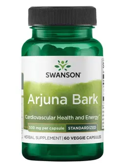 ویتامین‌های خوراکی مکمل‌های سلامت قلب Swanson Arjuna Bark 60 Veggie Capsules