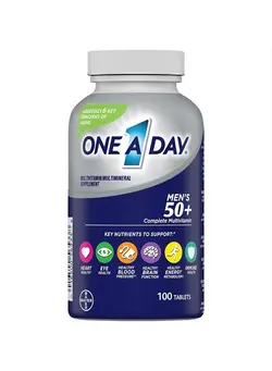 ویتامین و ساپلیمنت مکمل‌های گوارشی One A Day Men's 50+ Multivitamins, Supplement with Vitamin A, Vitamin C, Vitamin D, Vitamin E and Zinc for Immune Health Support*, Calcium & more, Tablet 100 count