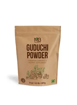 ویتامین و ساپلیمنت مکمل‌های گوارشی Guduchi Powder 8 oz / 0.5 LB (227 Gram) | Wildcrafted Organic Guduchi Powder | Neem-Giloy | Processed from The Stems of Tinospora cordifolia Plants Grown on Neem Trees